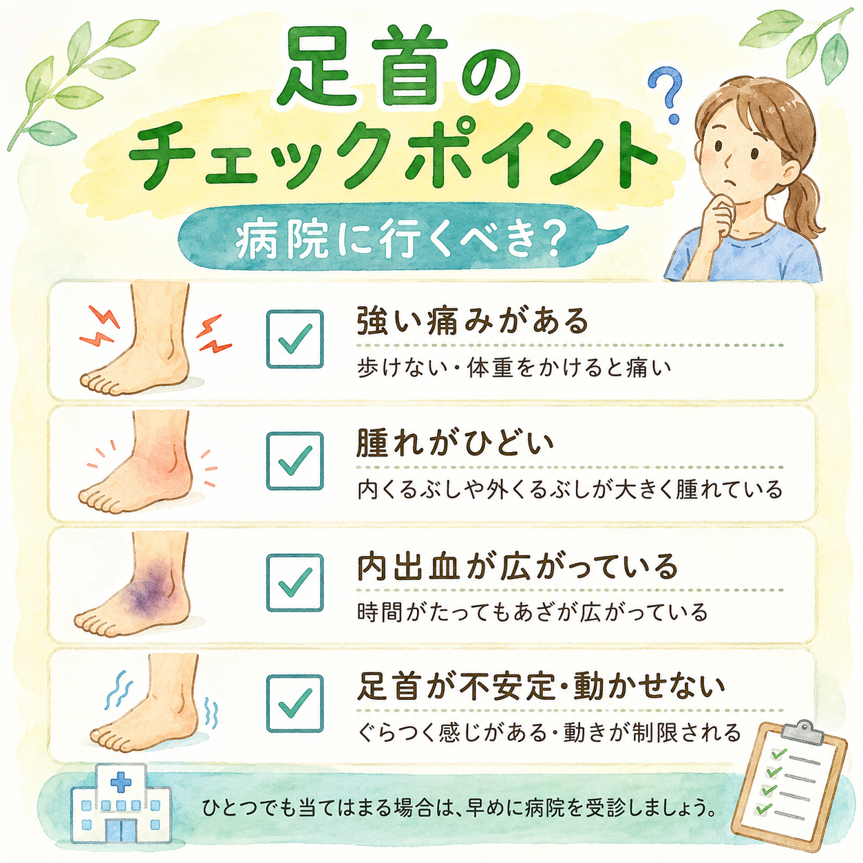 足首のチェックポイント