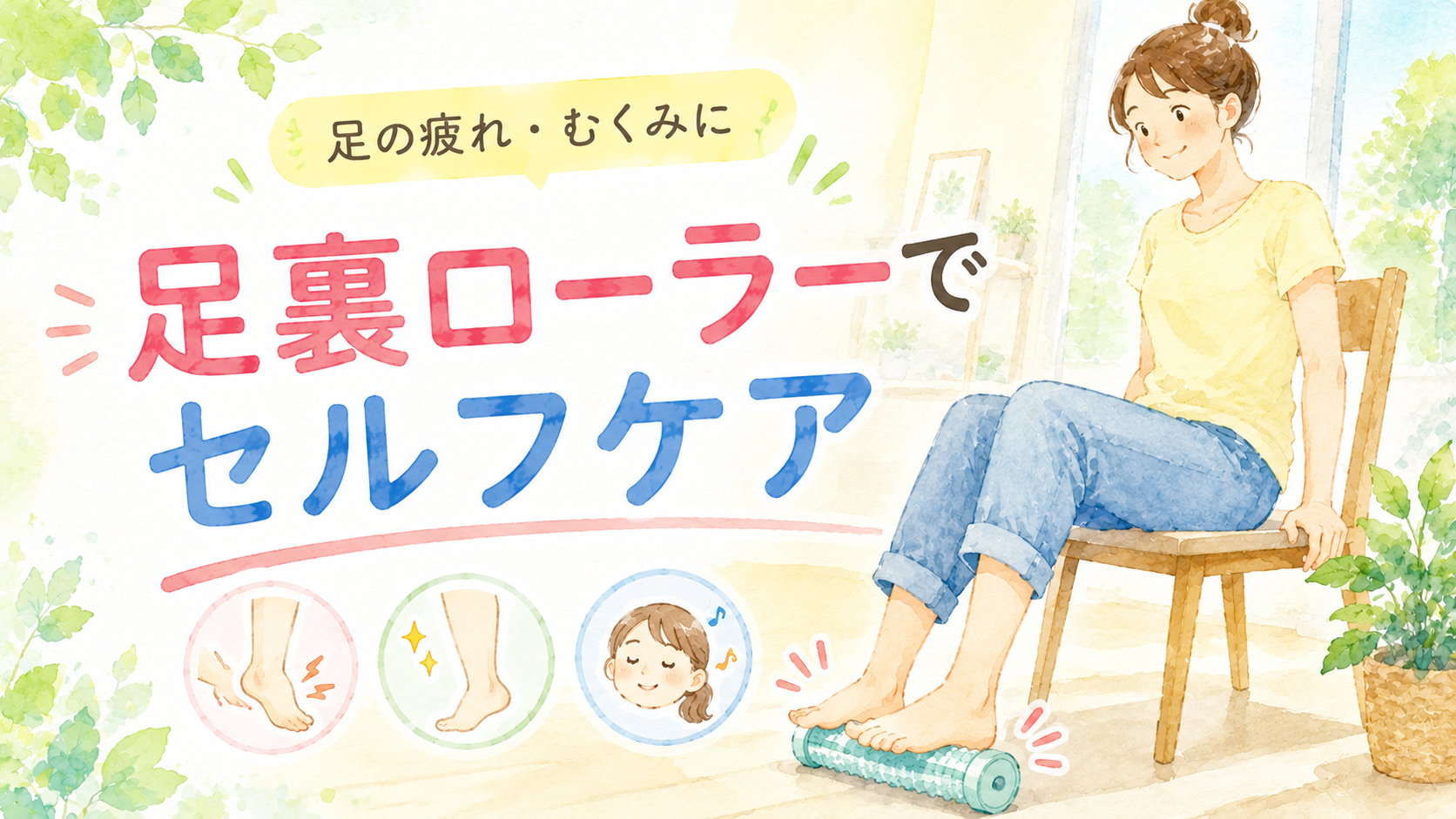 足裏ローラーでセルフケア