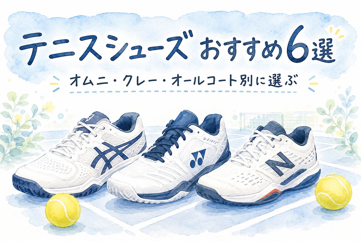 メンズ テニスシューズ おすすめ6選（オムニ・クレー・オールコート別）