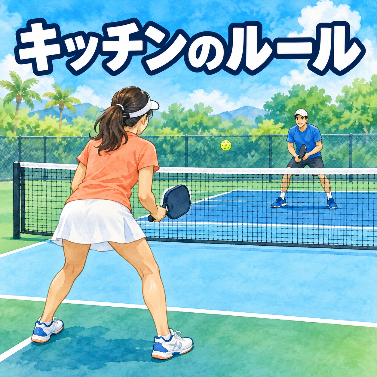ピックルボールの「キッチン」とは？ノンボレーゾーンの基本ルールと反則になる5つの場面