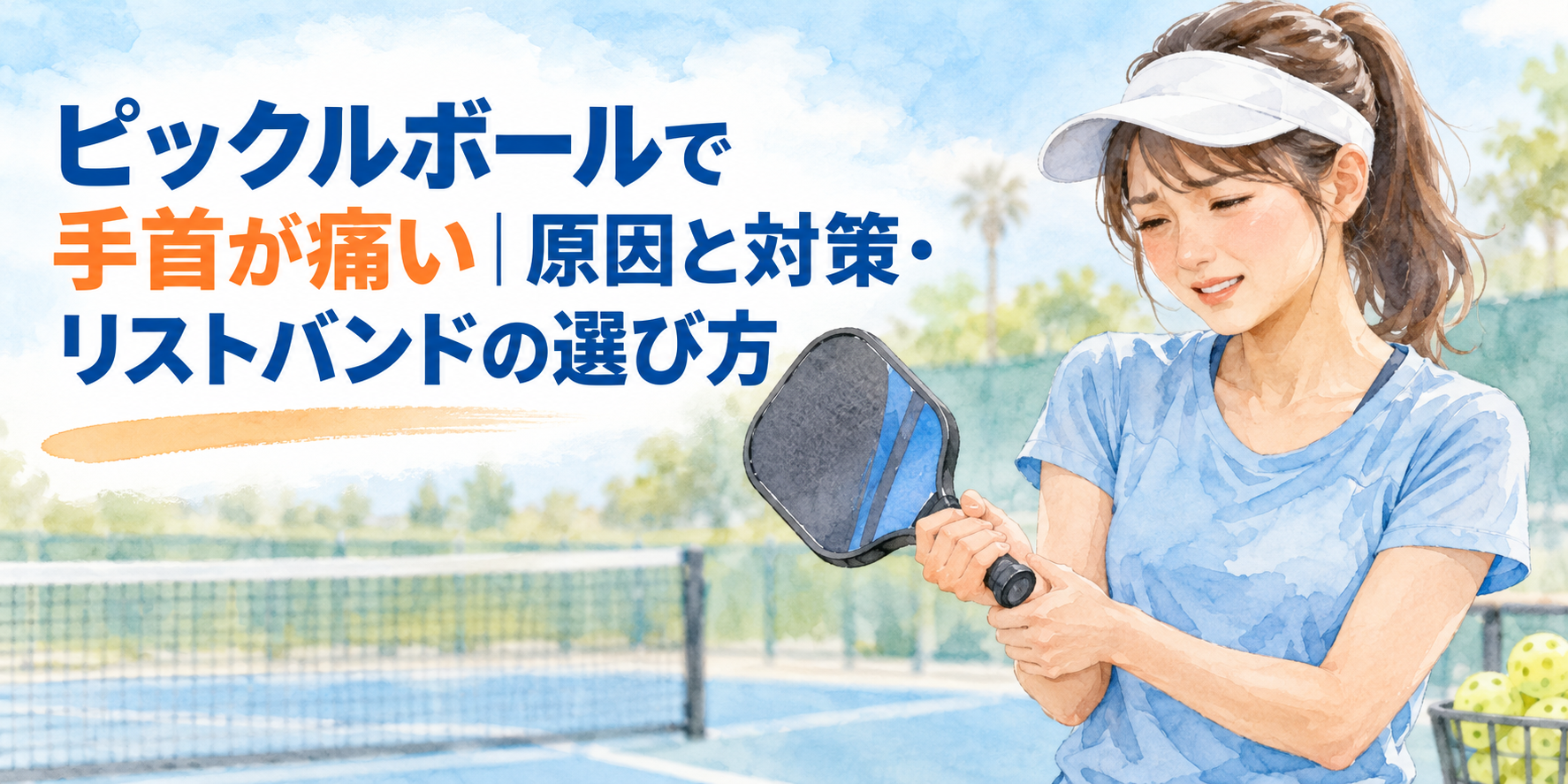 ピックルボールで手首が痛い｜原因と対策・リストバンド／サポーターの選び方