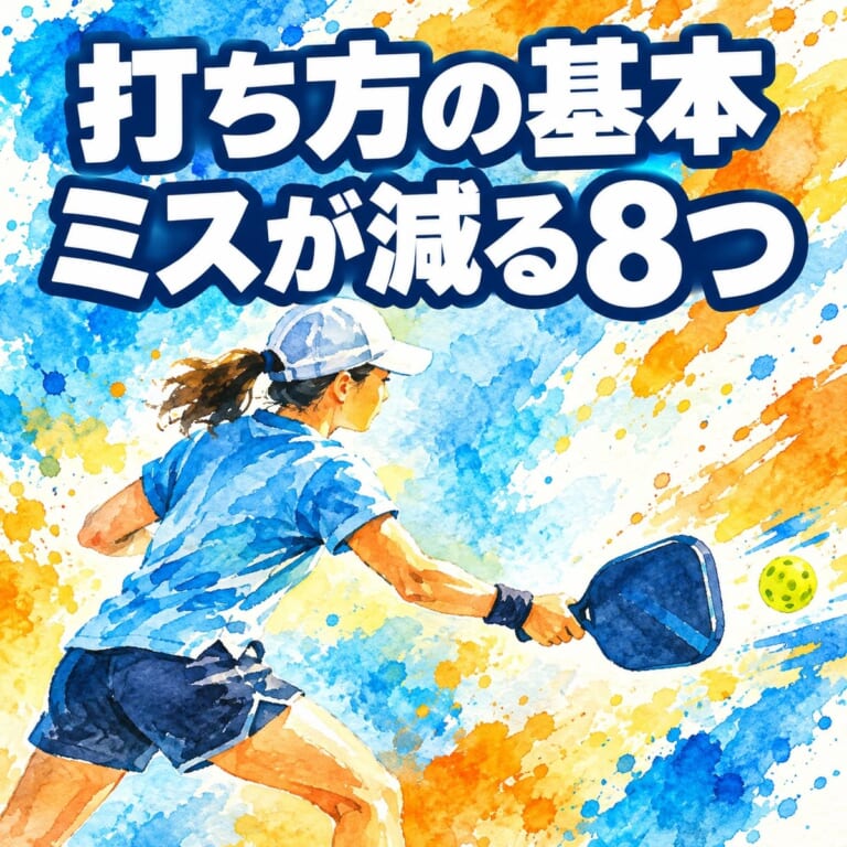 ピックルボールの打ち方の基本｜ミスが減る8つのポイント
