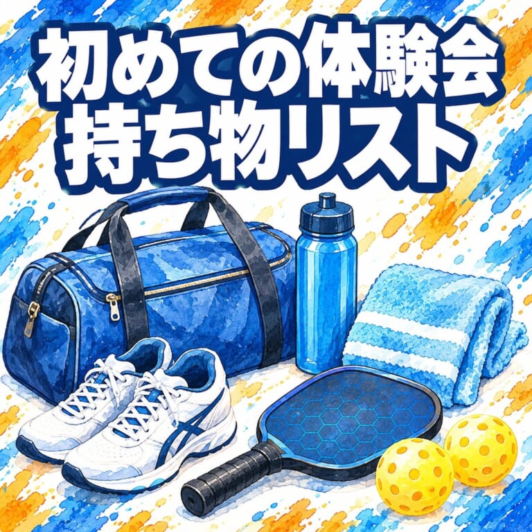 ピックルボールの持ち物リスト｜初めての体験会・練習に必要なもの