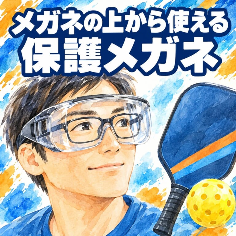 ピックルボールの保護メガネ｜メガネの上からかけられるタイプ（オーバーグラス）の選び方